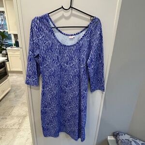 Stretch blue and white Persifor dress, never worn